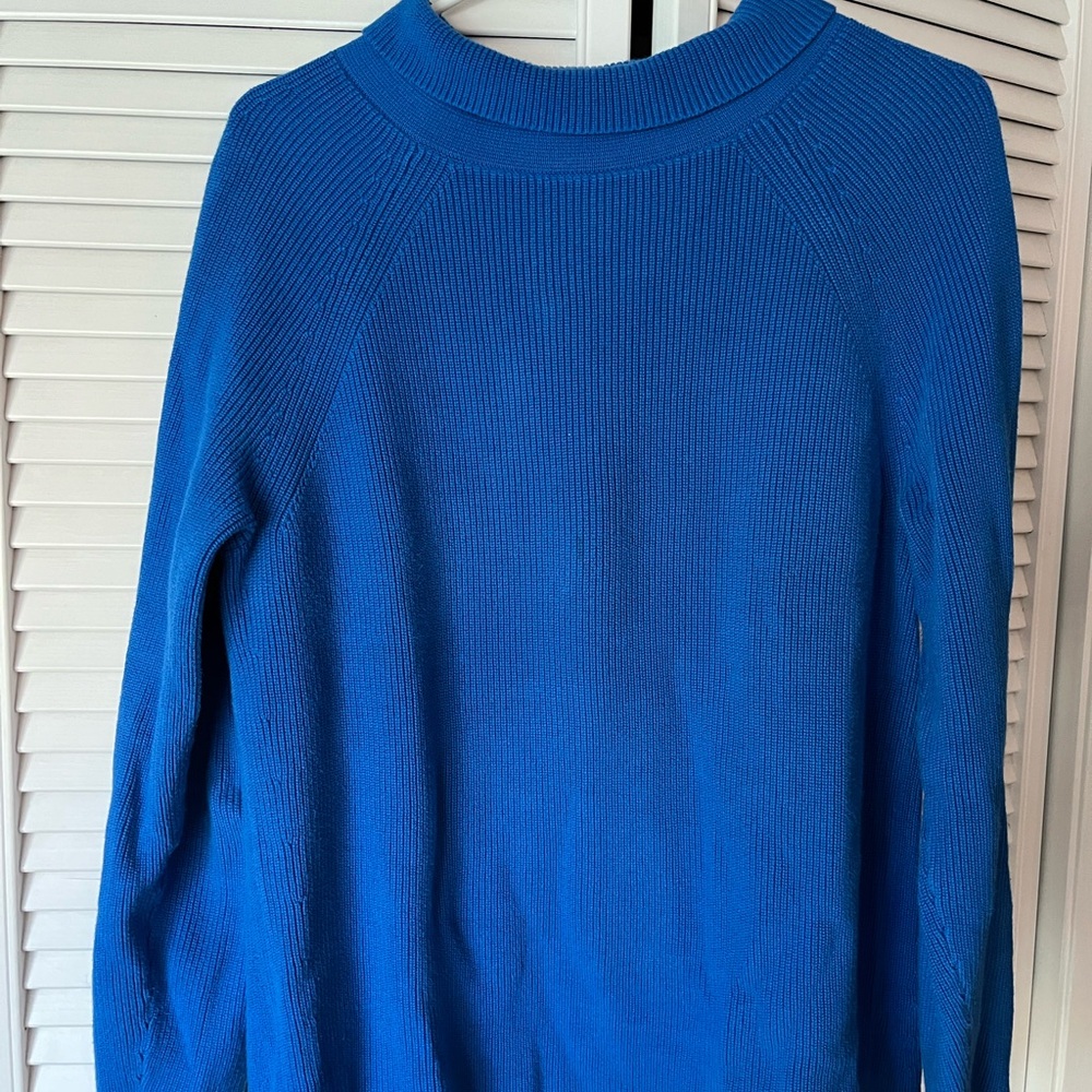 Talbots T-Neck Royal Blue Sweater.